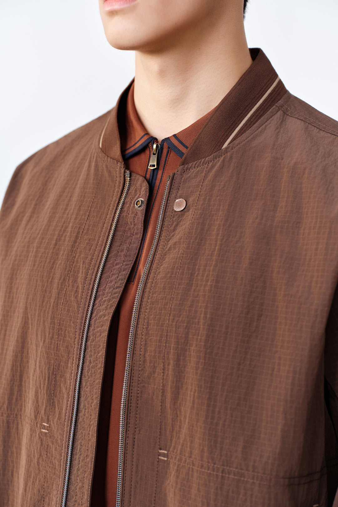 Ribbed Baseball Jacket