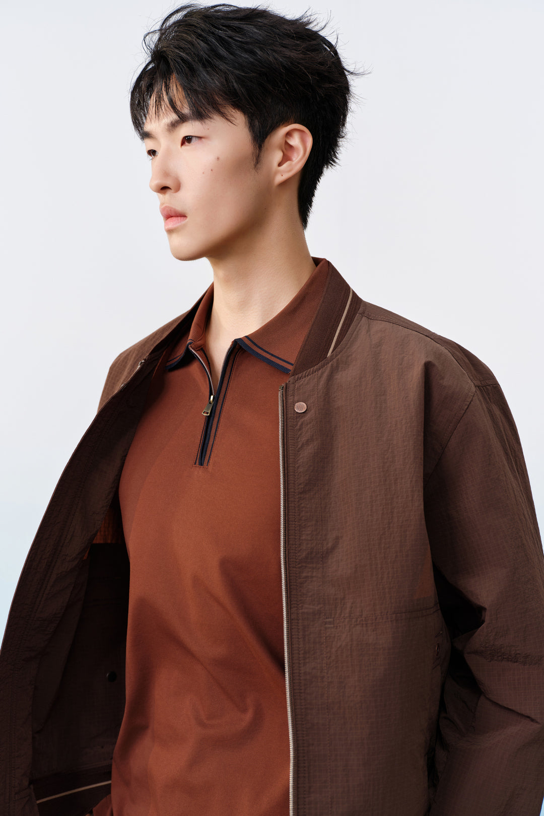 Ribbed Baseball Jacket