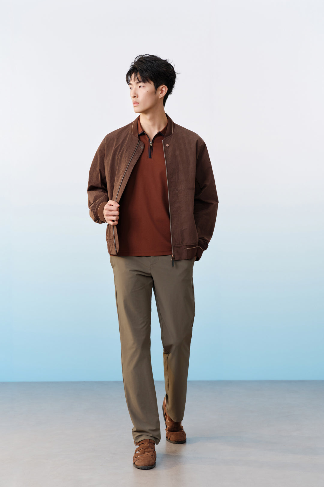 Ribbed Baseball Jacket