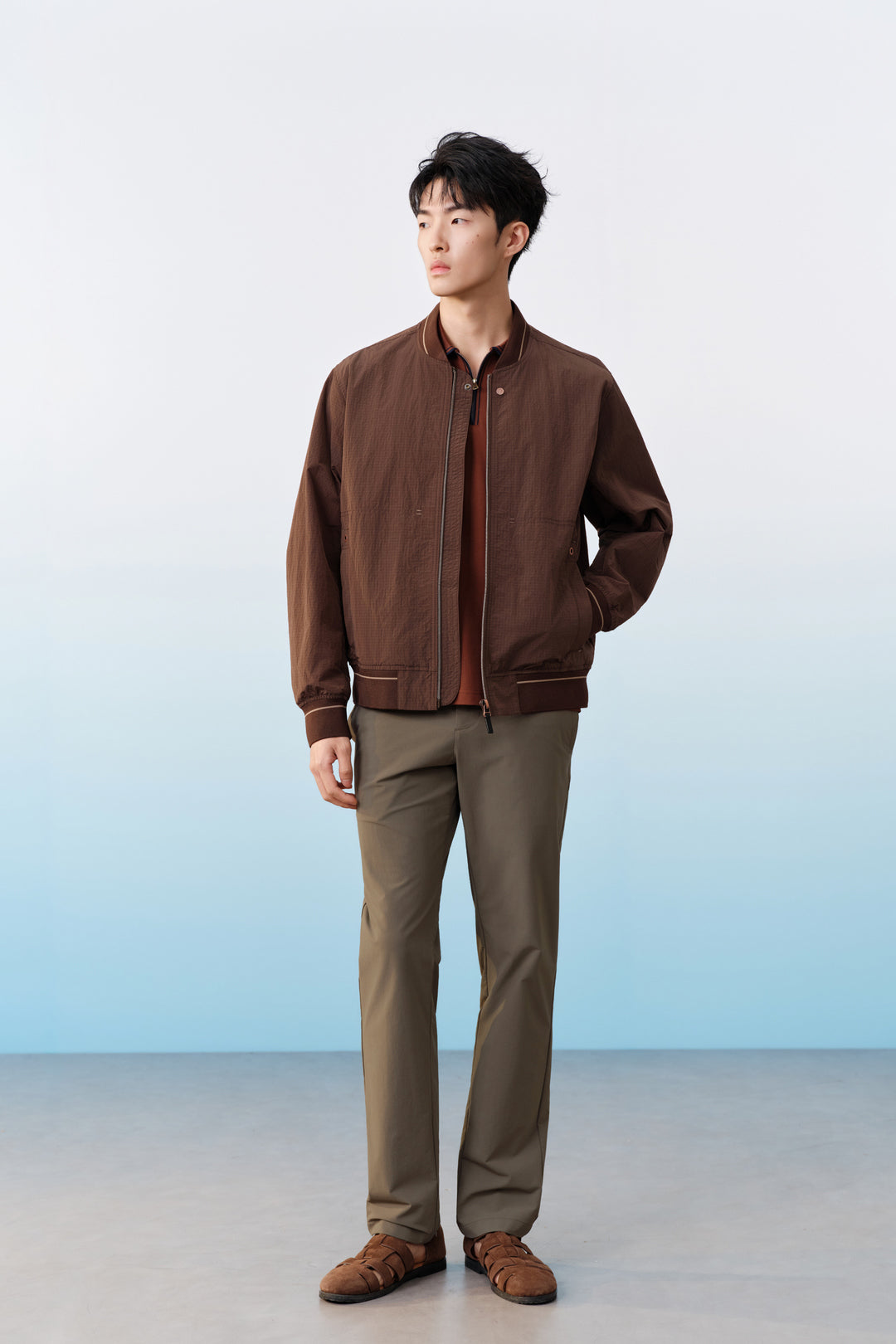 Ribbed Baseball Jacket
