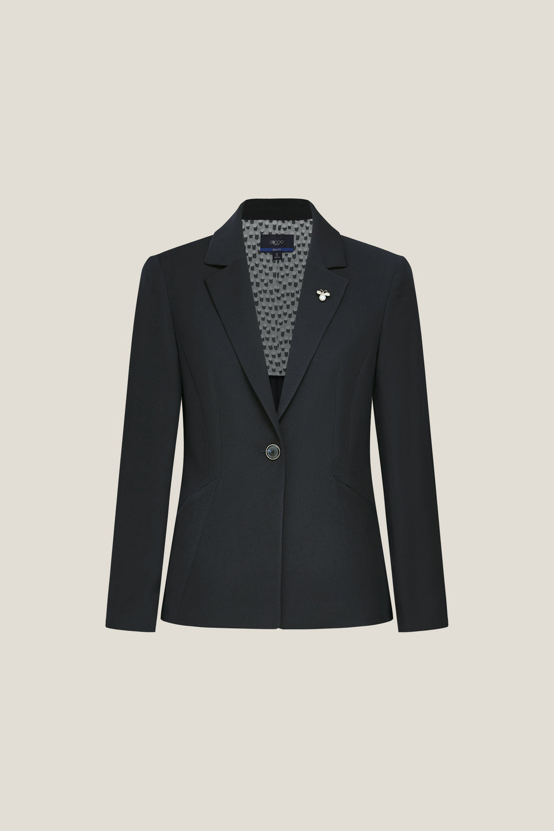 G2000 WOMAN-cool-touch-notch-lapel-suit-blazer-with-brooch-61211013-Black