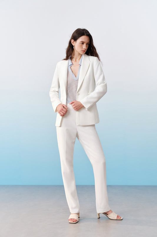 UV Protection | Peak Lapel 劍領套裝西裝外套(配可拆卸自布腰帶)
