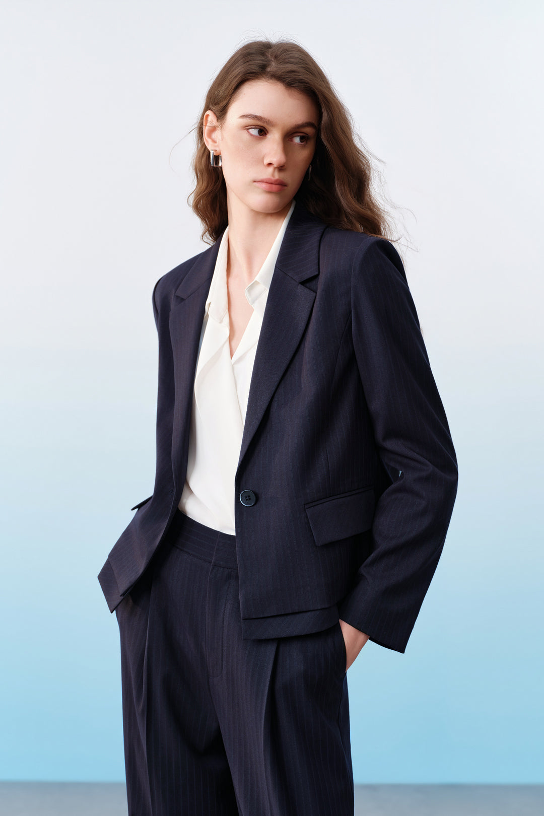 G2000 WOMAN-machine-washable-notch-lapel-suit-blazer-61212045-Blue