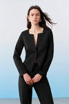 G2000 WOMAN-machine-washable-square-neck-suit-blazer-61212053-Grey