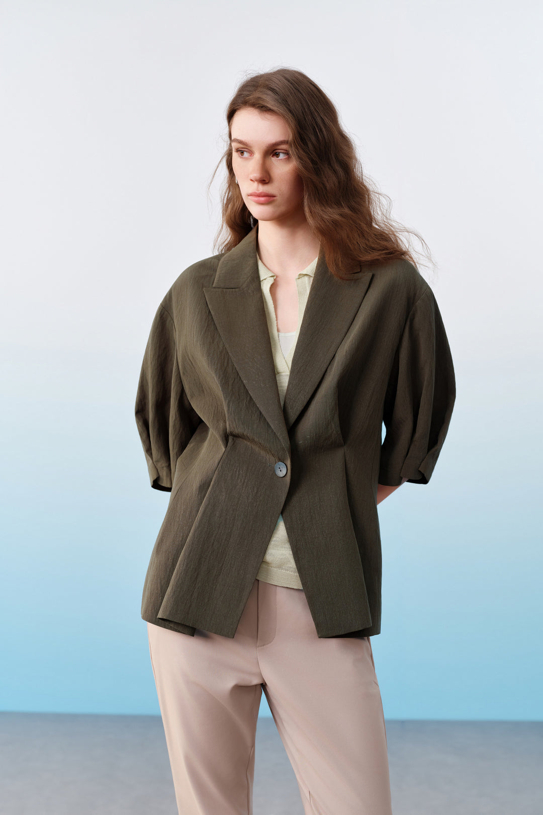 G2000 WOMAN-machine-washable-peak-lapel-blazer-61217700-Brown