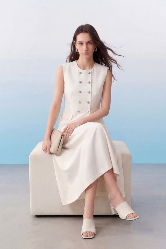 G2000 WOMAN-round-neck-sleeveless-blazer-61217714-White