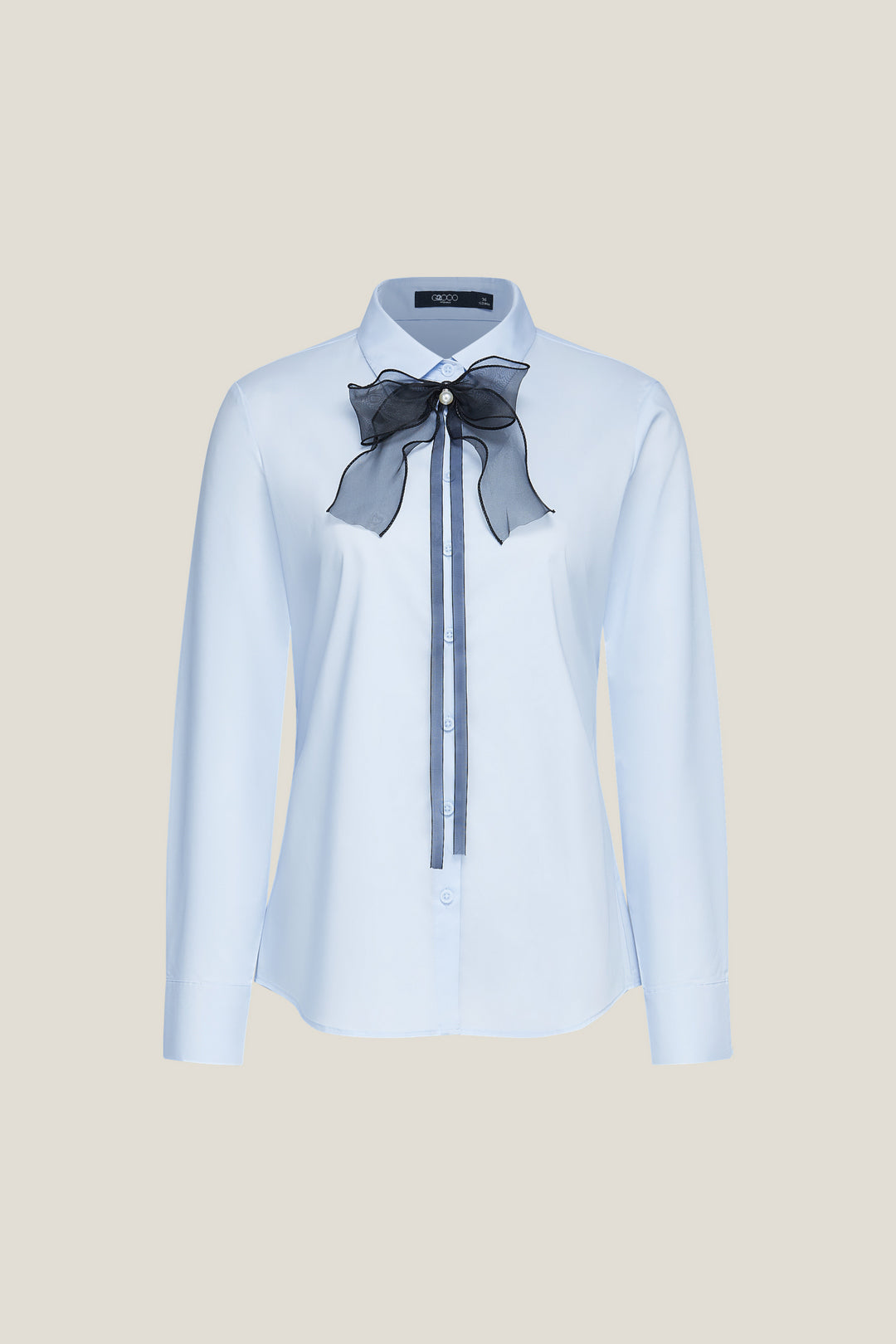 G2000 WOMAN-cool-touch-shirt-collar-long-sleeve-dress-shirt-61222233-Blue