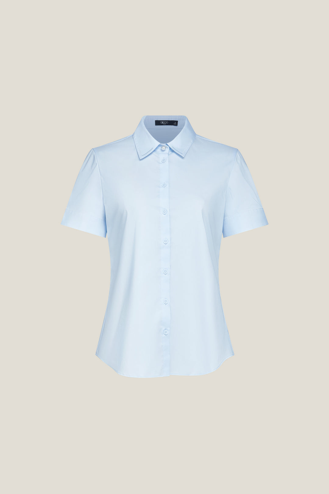 G2000 WOMAN-cool-touch-shirt-collar-short-sleeve-dress-shirt-61222813-Blue