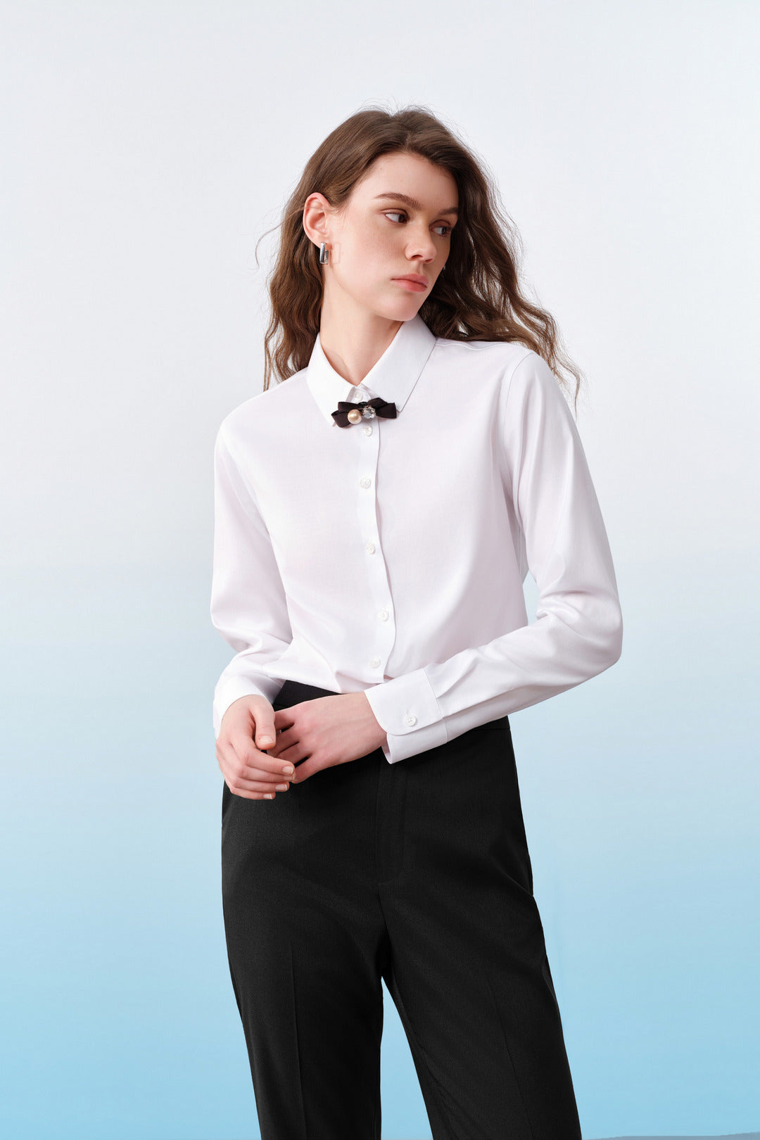 Non-Iron | Shirt Collar 恤衫領長袖商務恤衫(配可拆卸配件)