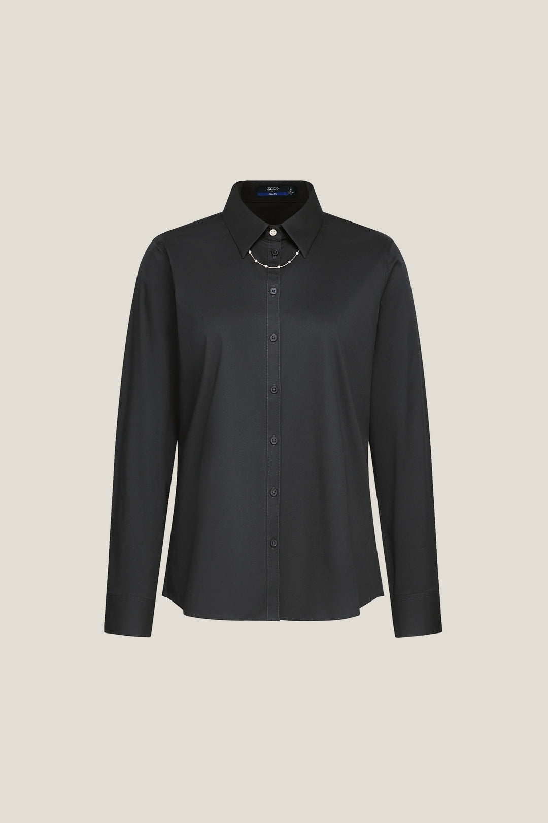 G2000 WOMAN-easy-ironing-shirt-collar-long-sleeve-dress-shirt-61223193-Black