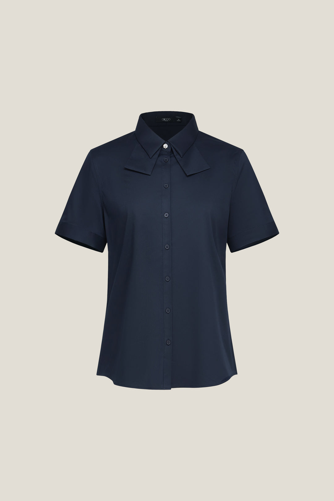 G2000 WOMAN-easy-ironing-shirt-collar-short-sleeve-dress-shirt-61223783-Blue