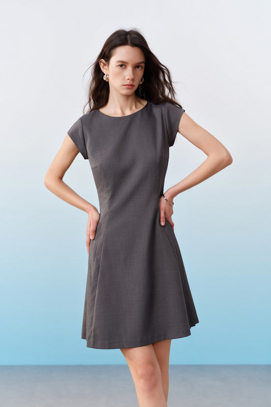 G2000 WOMAN-three-proof-finish-round-neck-dress-61231210-Grey