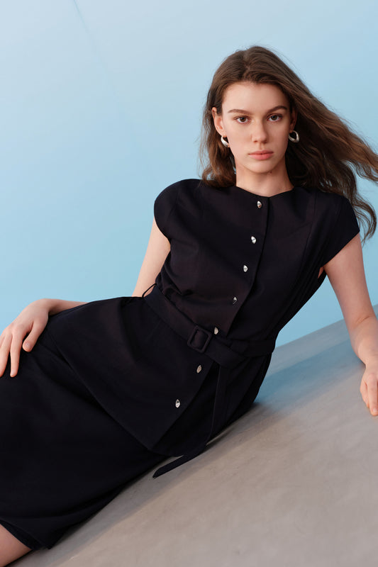 G2000 WOMAN-cool-touch-round-neck-dress-61232190-Blue