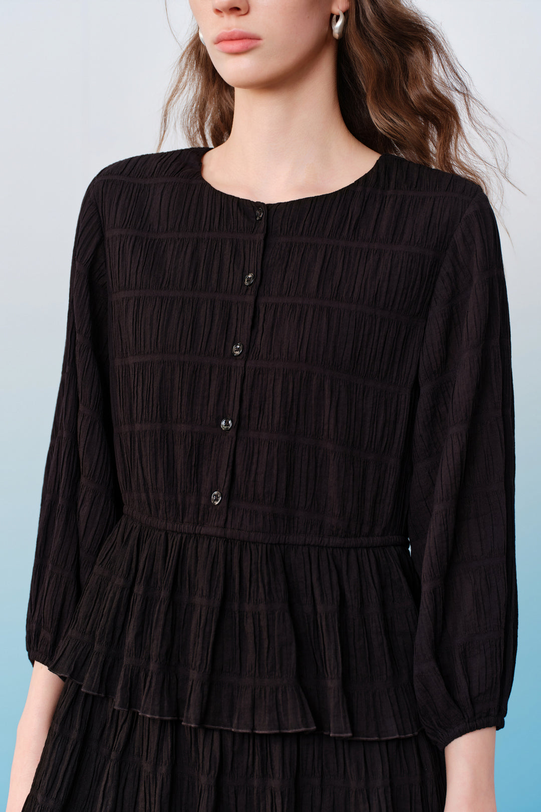 Round Neck 圓領連身裙(配腰部鬆緊設計)