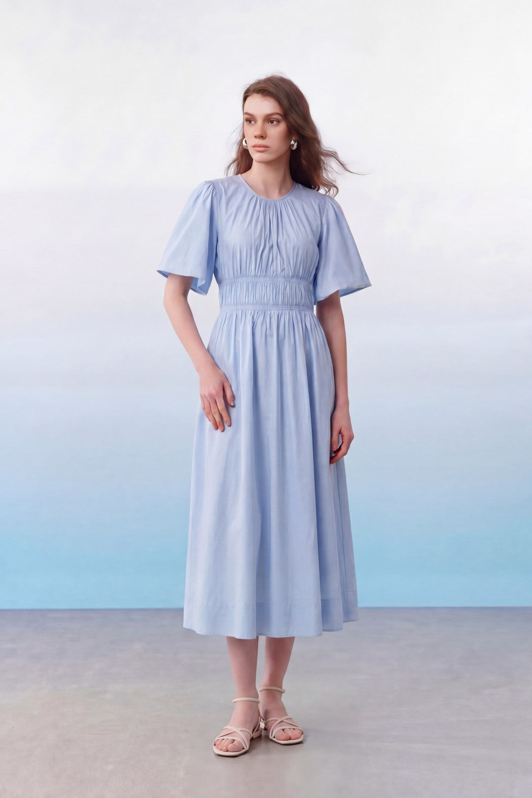 Gathered Neckline Dress