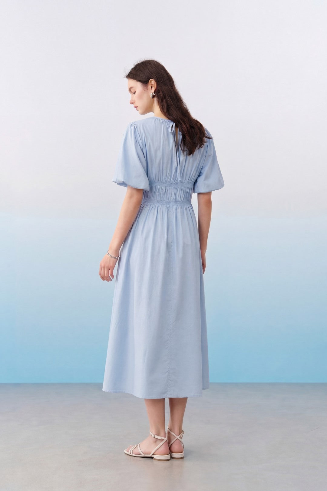Gathered Neckline Dress