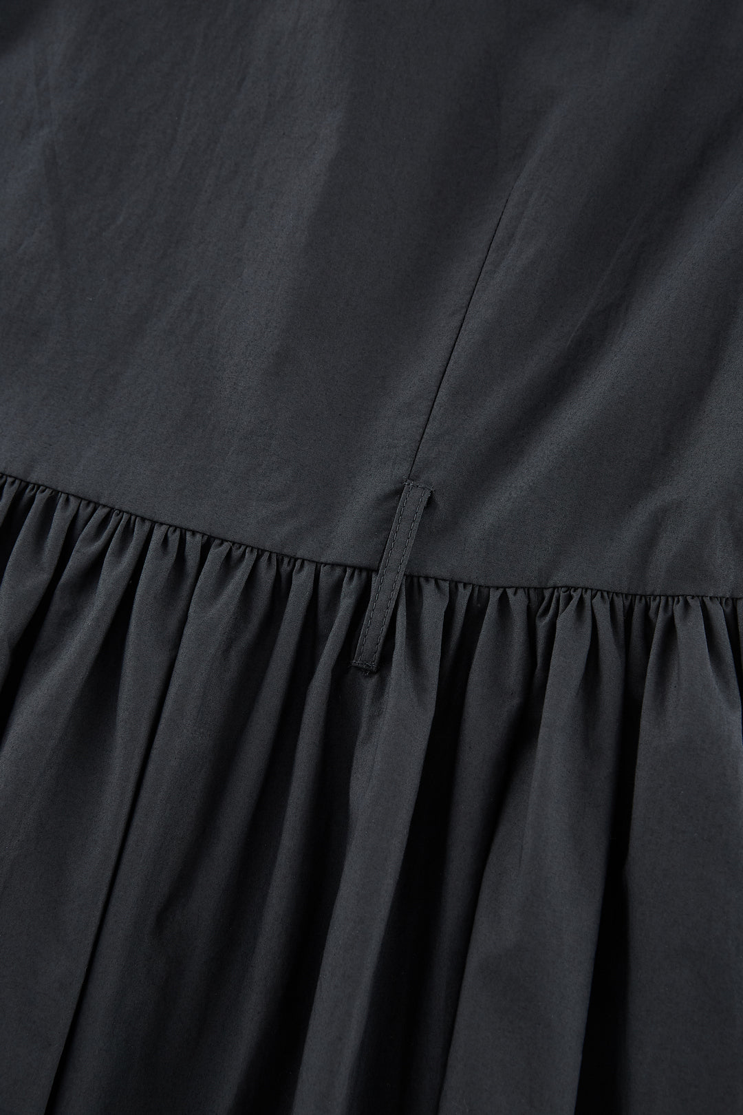 100% Cotton Shirt Collar Dress With Shirt Collar Bubble-Hem Dress