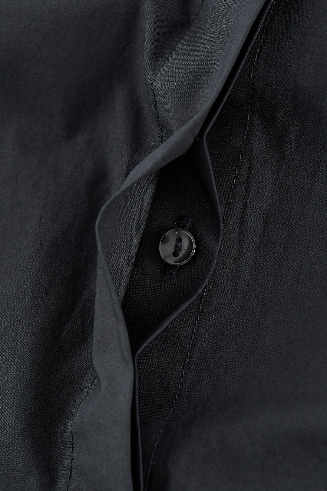 100% Cotton Shirt Collar Dress With Shirt Collar Bubble-Hem Dress