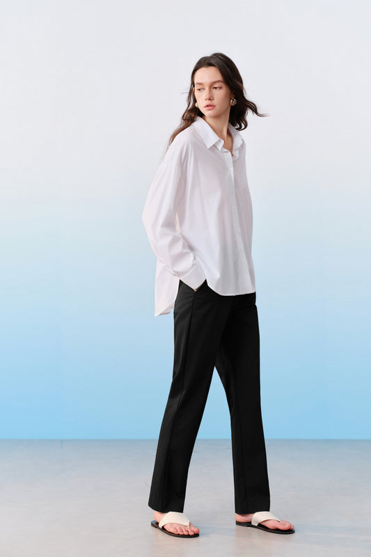 恤衫領長袖休閒恤衫