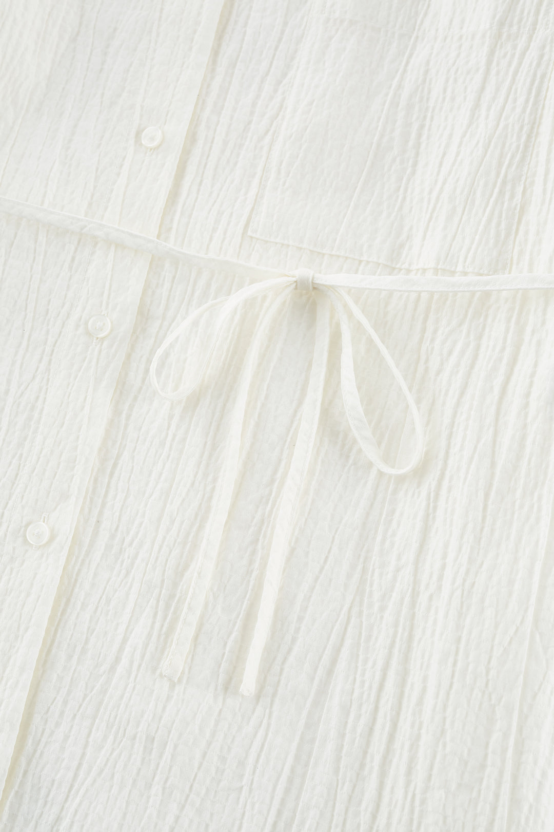 Shirt Collar 恤衫領休閒恤衫(配自布細腰帶)