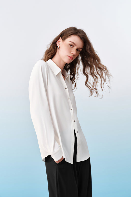 G2000 WOMAN-uv-protection-shirt-collar-blouse-61241011-White