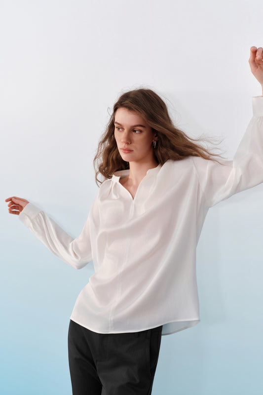 G2000 WOMAN-v-neck-blouse-61241077-White