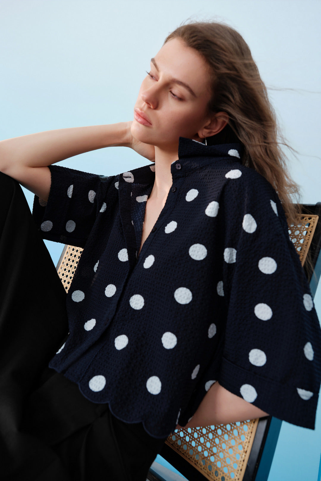 G2000 WOMAN-shirt-collar-blouse-61241407-Blue