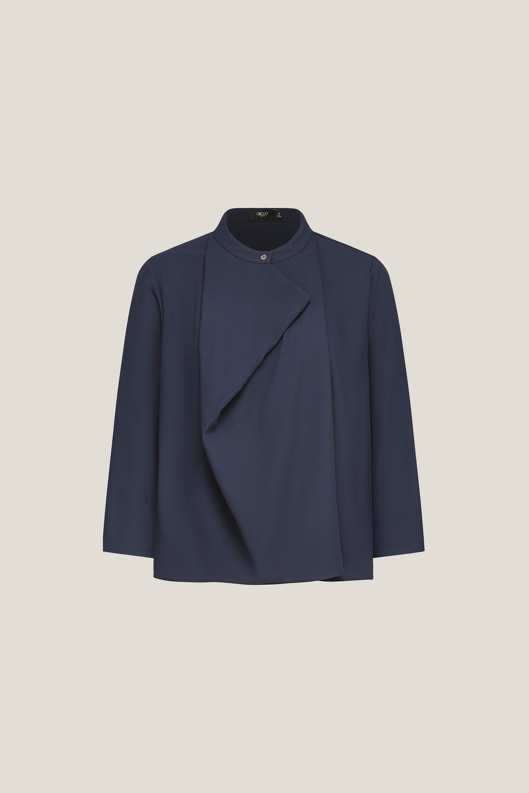 G2000 WOMAN-uv-protection-stand-collar-blouse-61241440-Blue