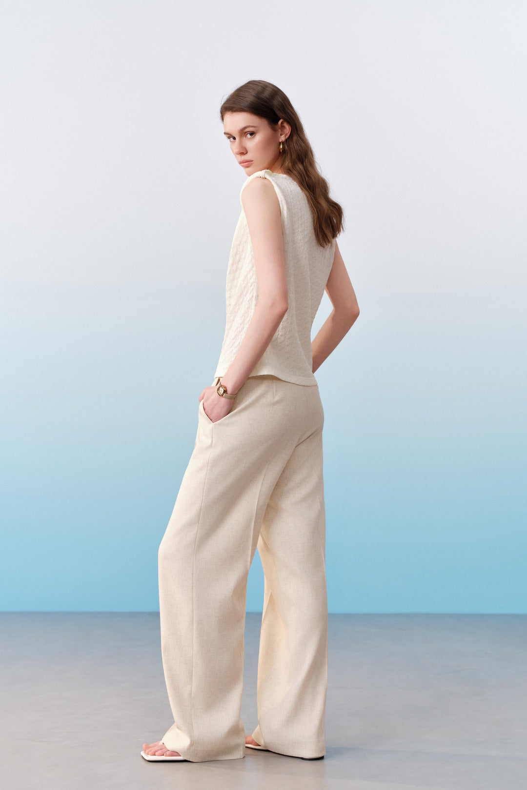 Irregular Neckline Cut and Sew Top