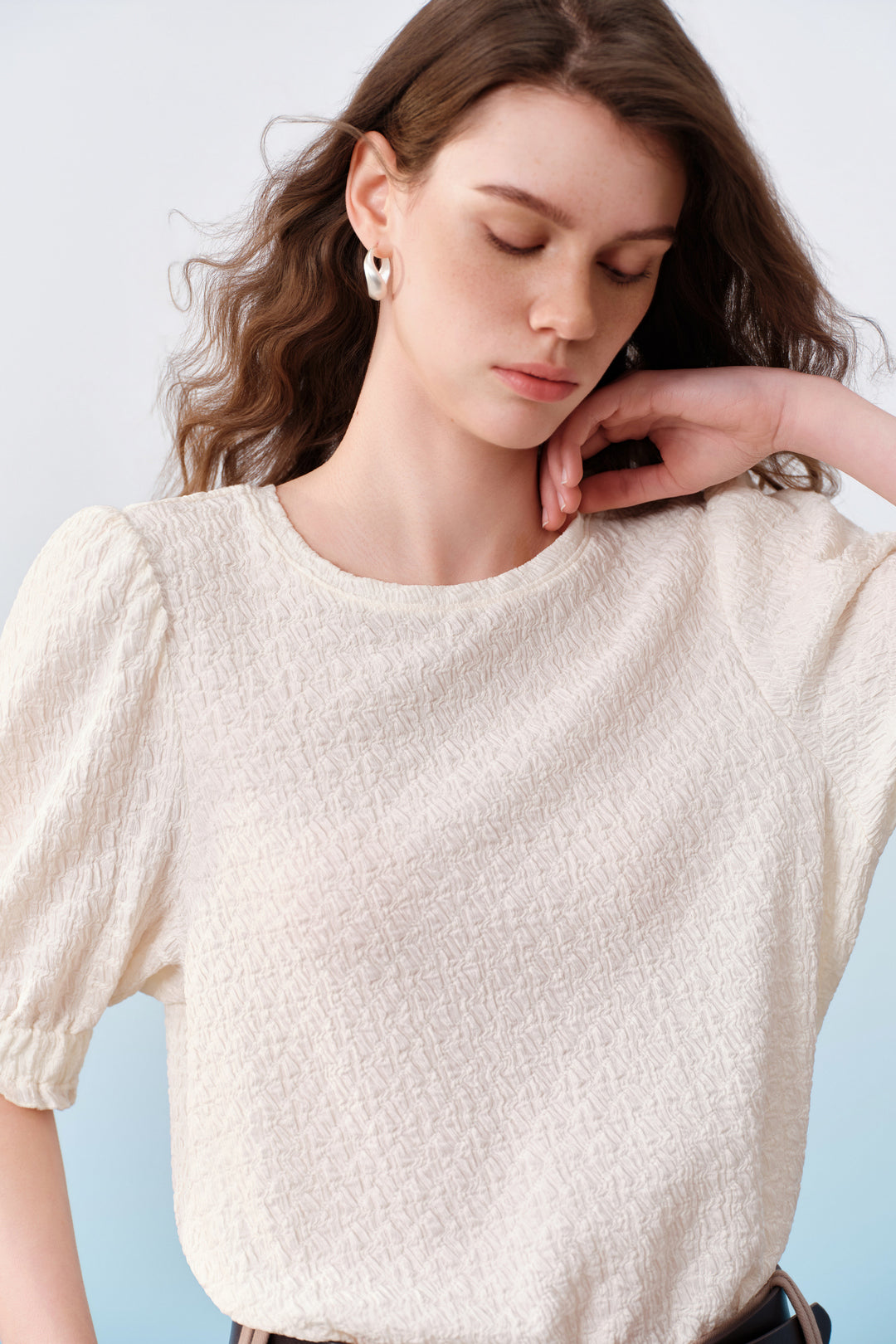 G2000 WOMAN-round-neck-cut-and-sew-top-61241800-White