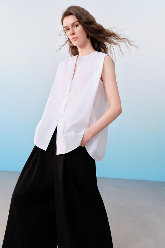 G2000 WOMAN-round-neck-sleeveless-blouse-61243480-White