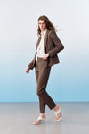 G2000 WOMAN-three-proof-finish-hip-hanger-suit-pants-61251006-Brown