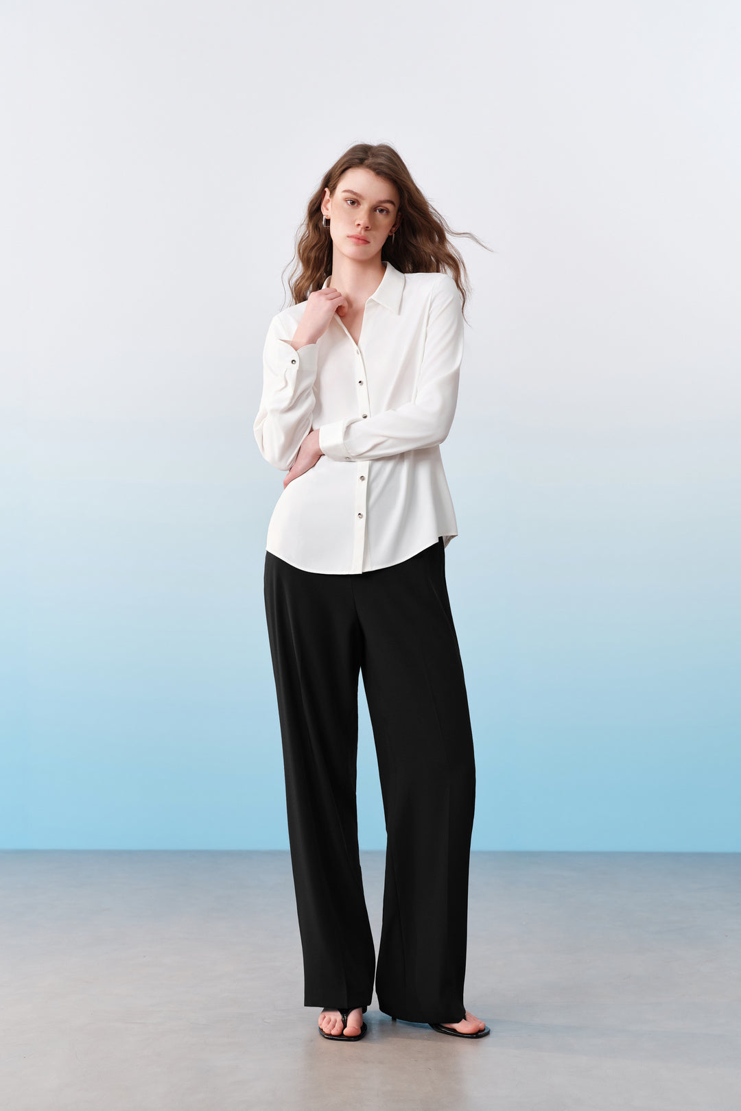 G2000 WOMAN-cool-touch-regular-waist-casual-pants-61261103-Black
