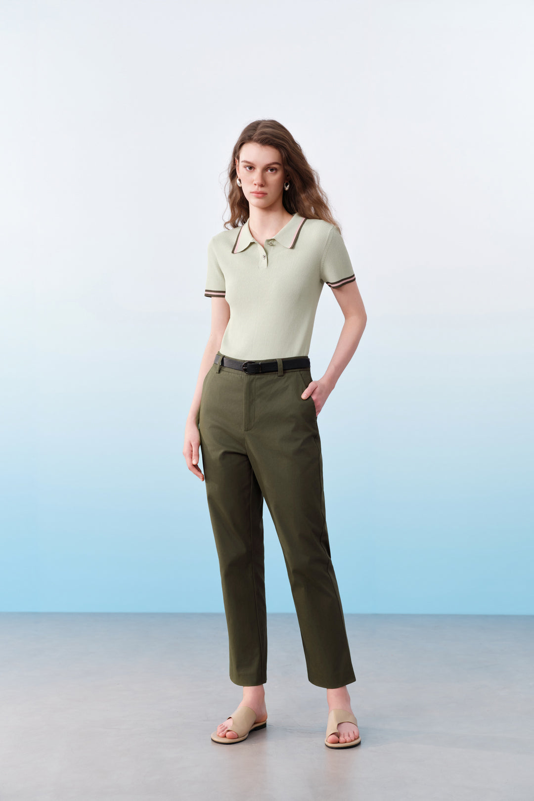 G2000 WOMAN-regular-waist-casual-pants-61263163-Green
