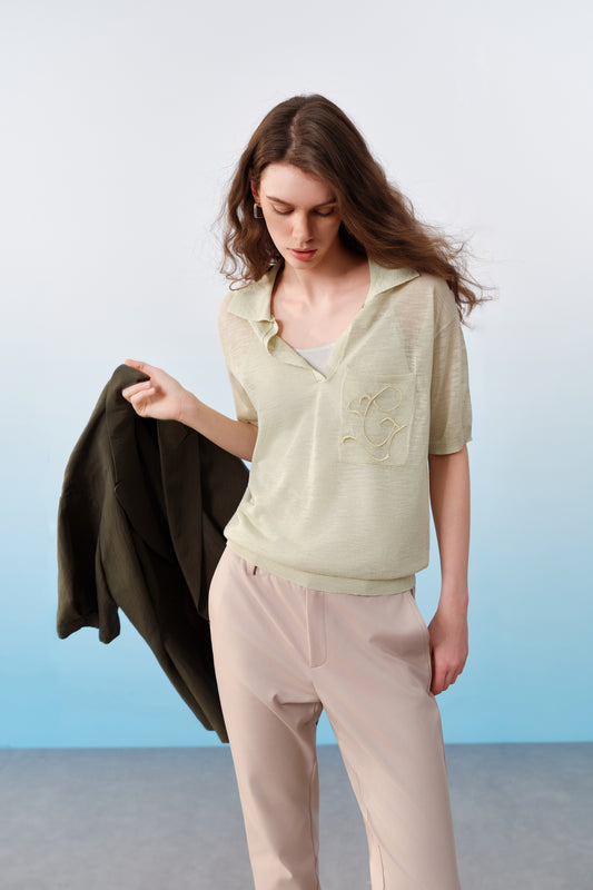 Machine Washable | Polo Neck Knit Sweater