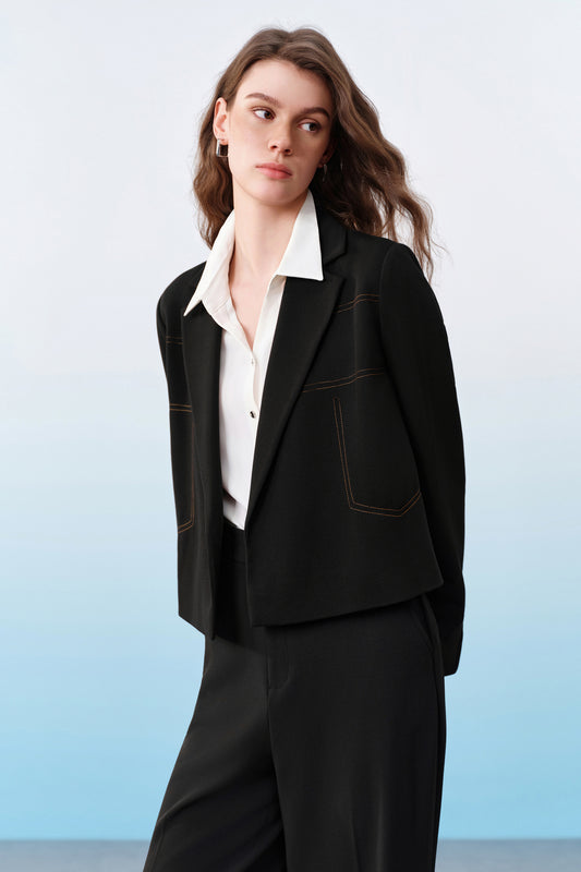 G2000 WOMAN-lapel-collar-jacket-61286000-Black