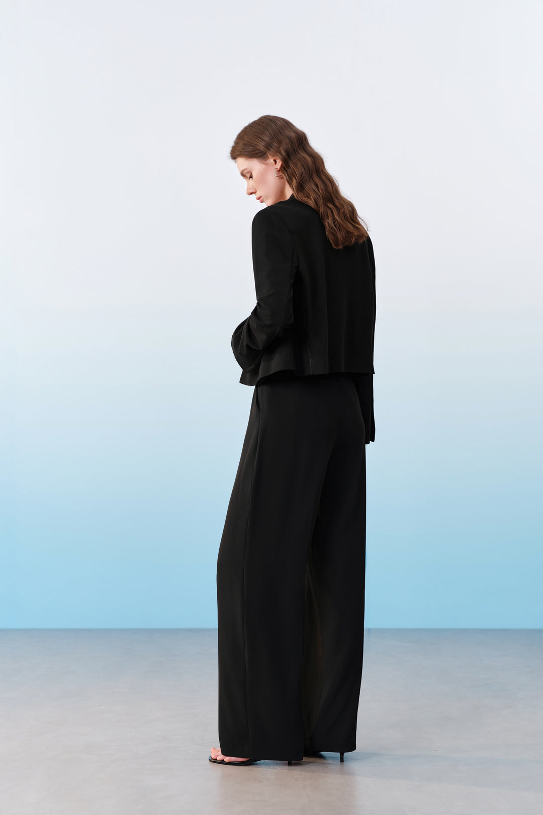 Lapel Collar Long Sleeve Jacket