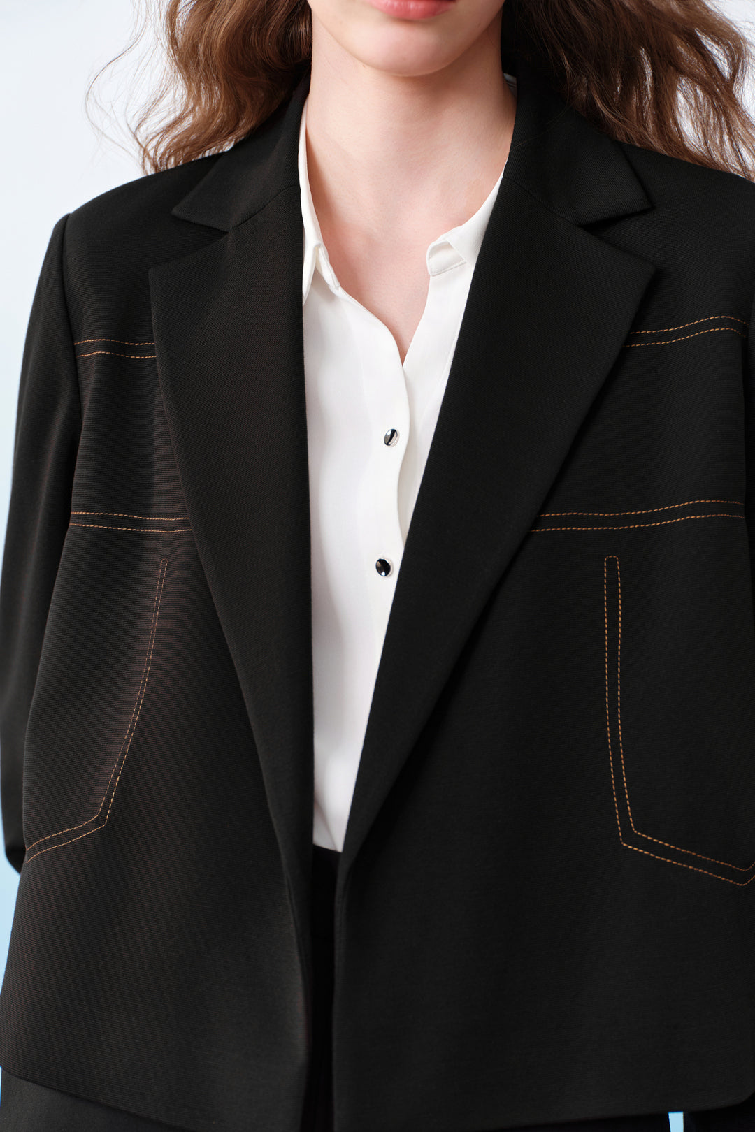 Lapel Collar Long Sleeve Jacket