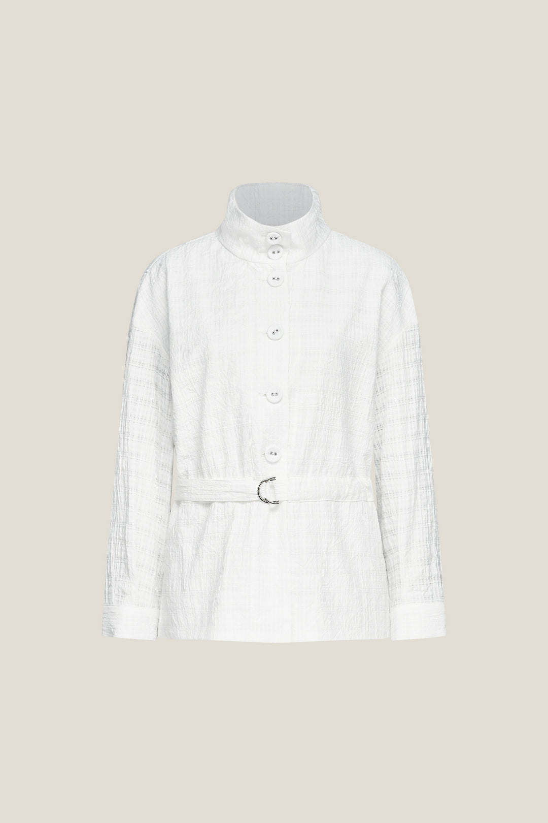 G2000 WOMAN-stand-collar-long-sleeve-jacket-61286050-White