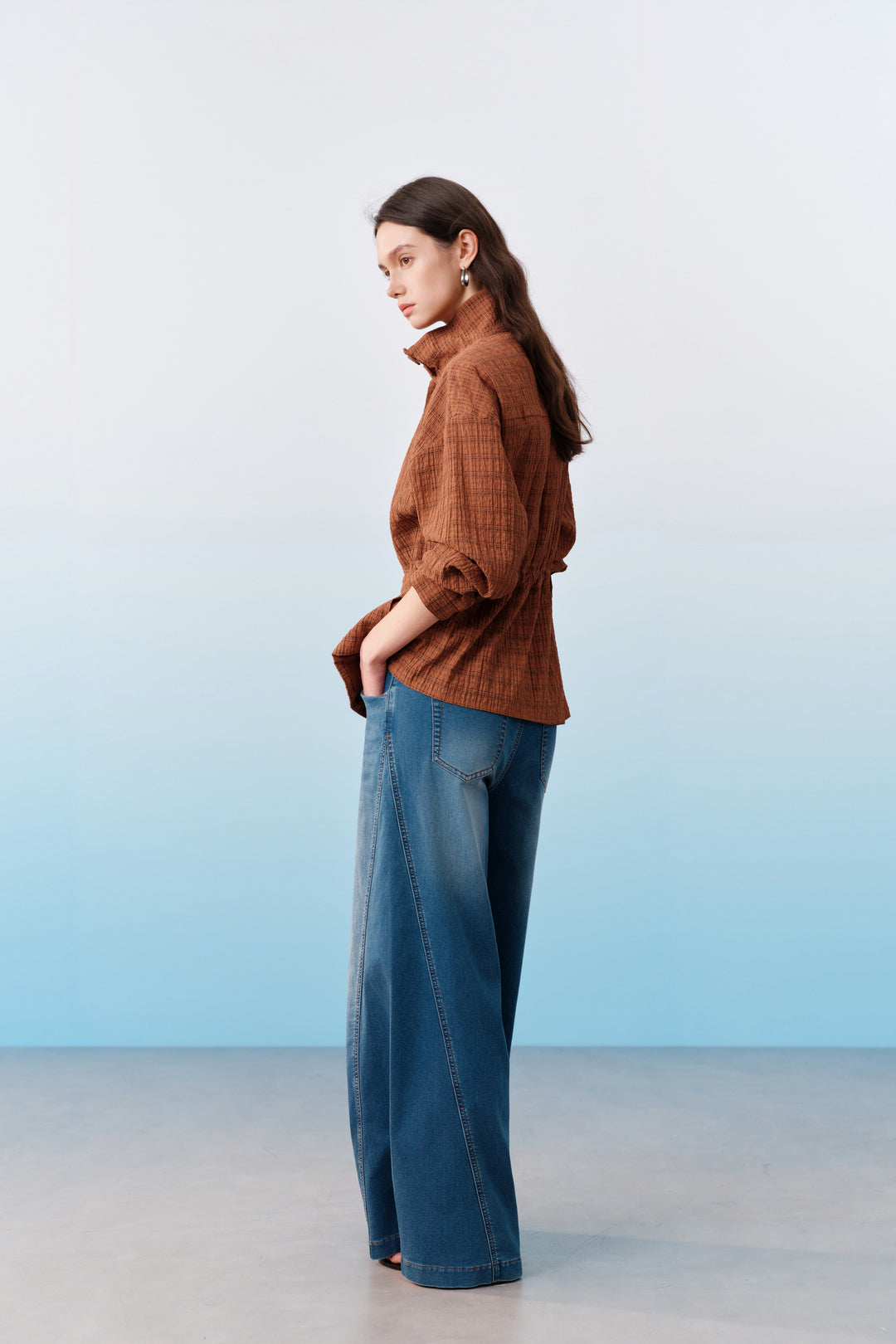 Stand Collar Long Sleeve Jacket