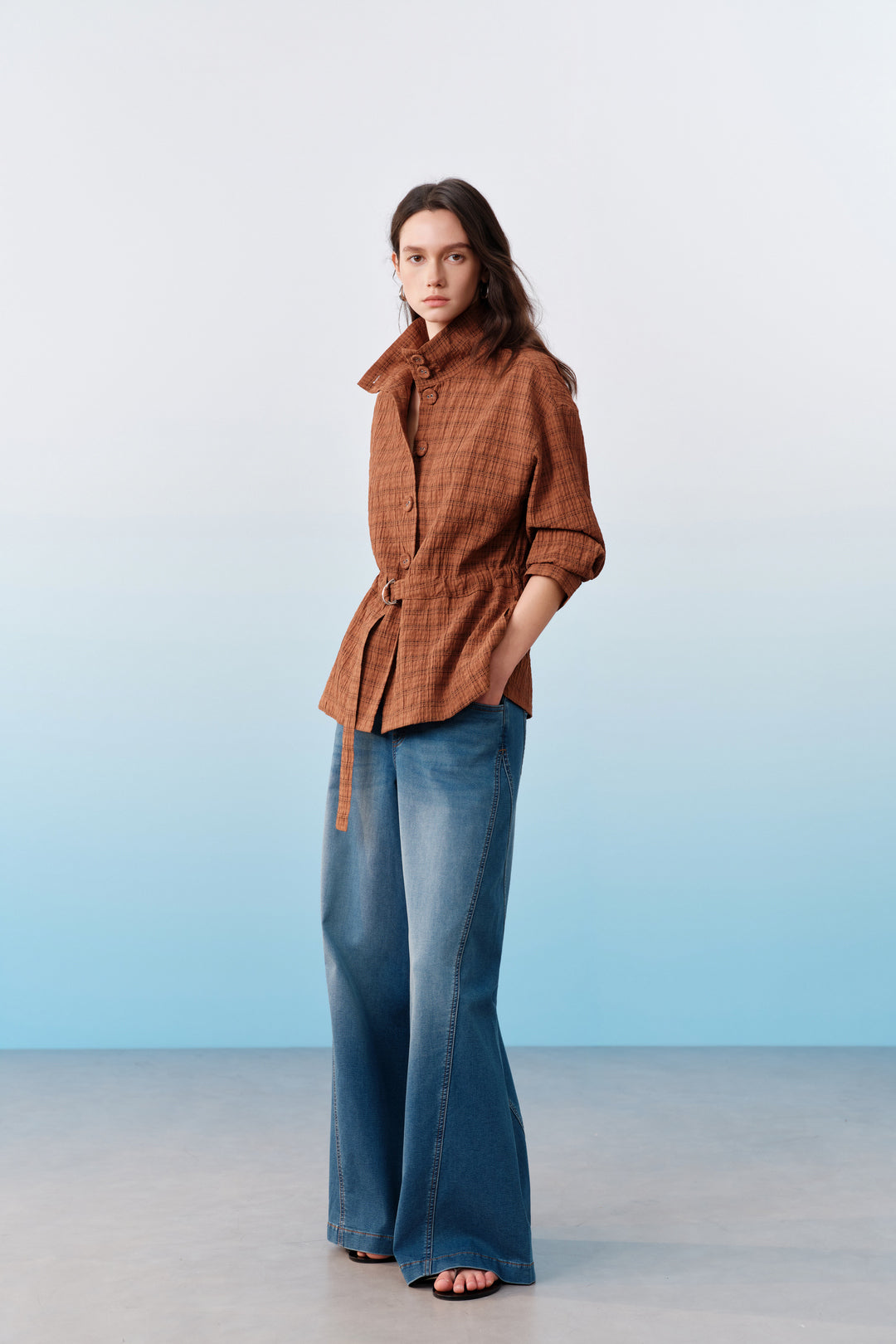 Stand Collar Long Sleeve Jacket