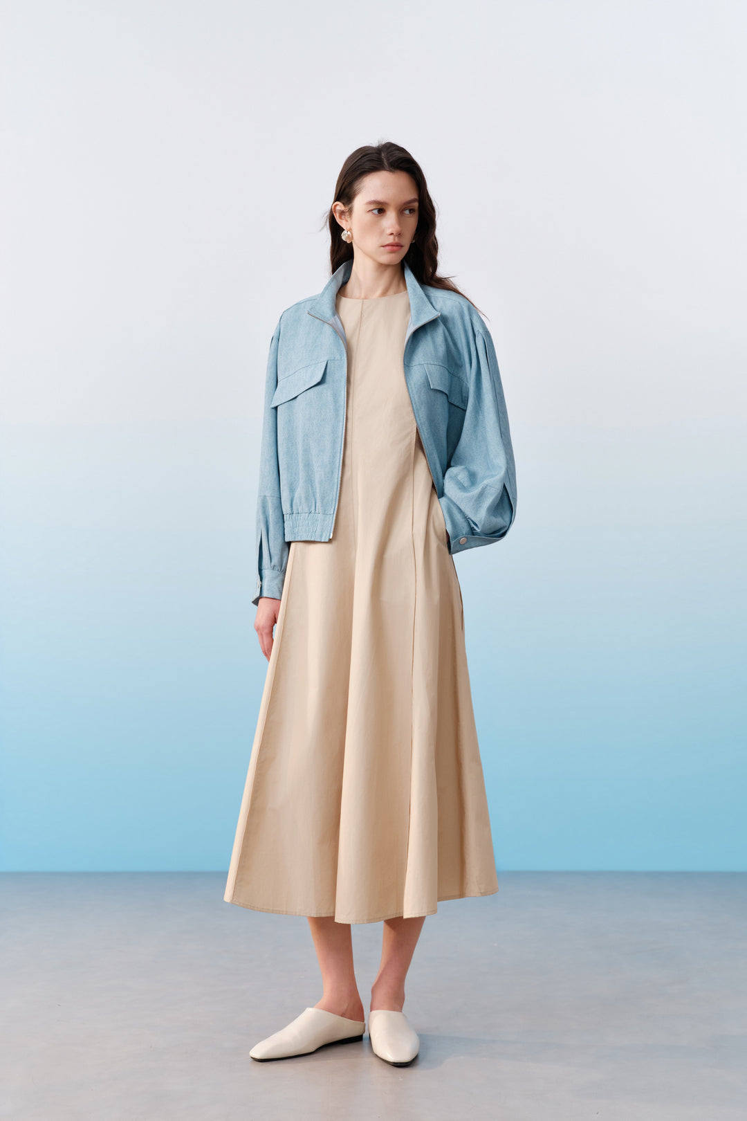 Stand Collar Long Sleeve Jacket