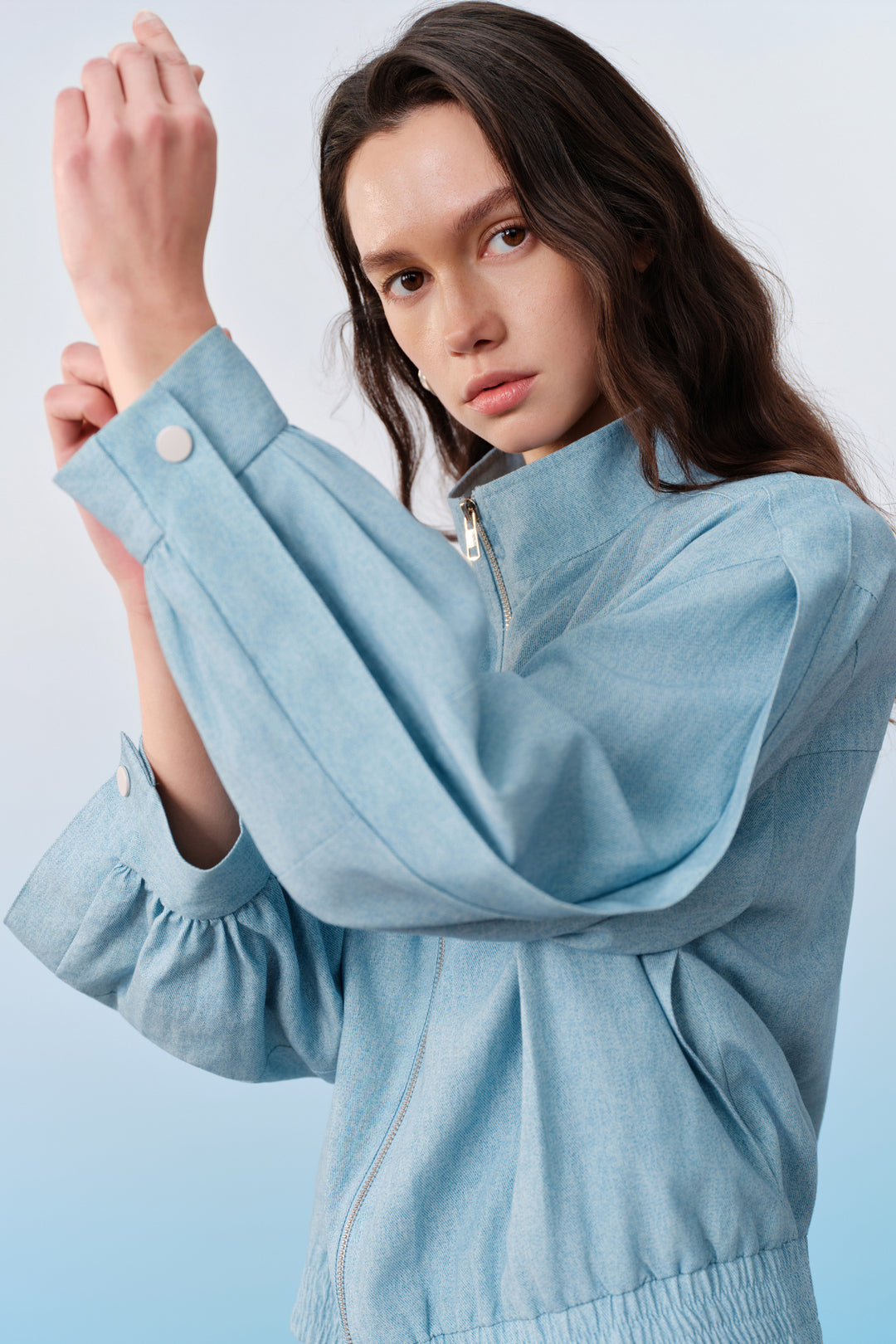 Stand Collar Long Sleeve Jacket