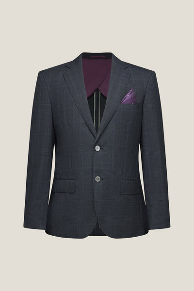 BLAACK LUXURY-luxury-100-wool-italy-fabric-suit-blazer-61414451-Blue