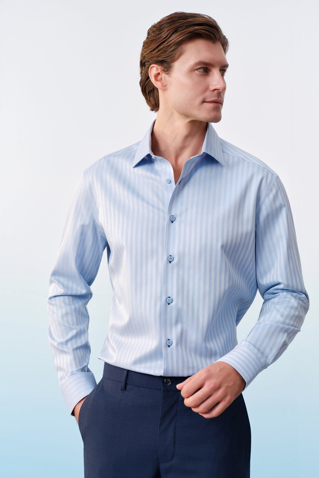BLAACK MAN-blaack-non-iron-long-sleeve-dress-shirt-61421232-Blue