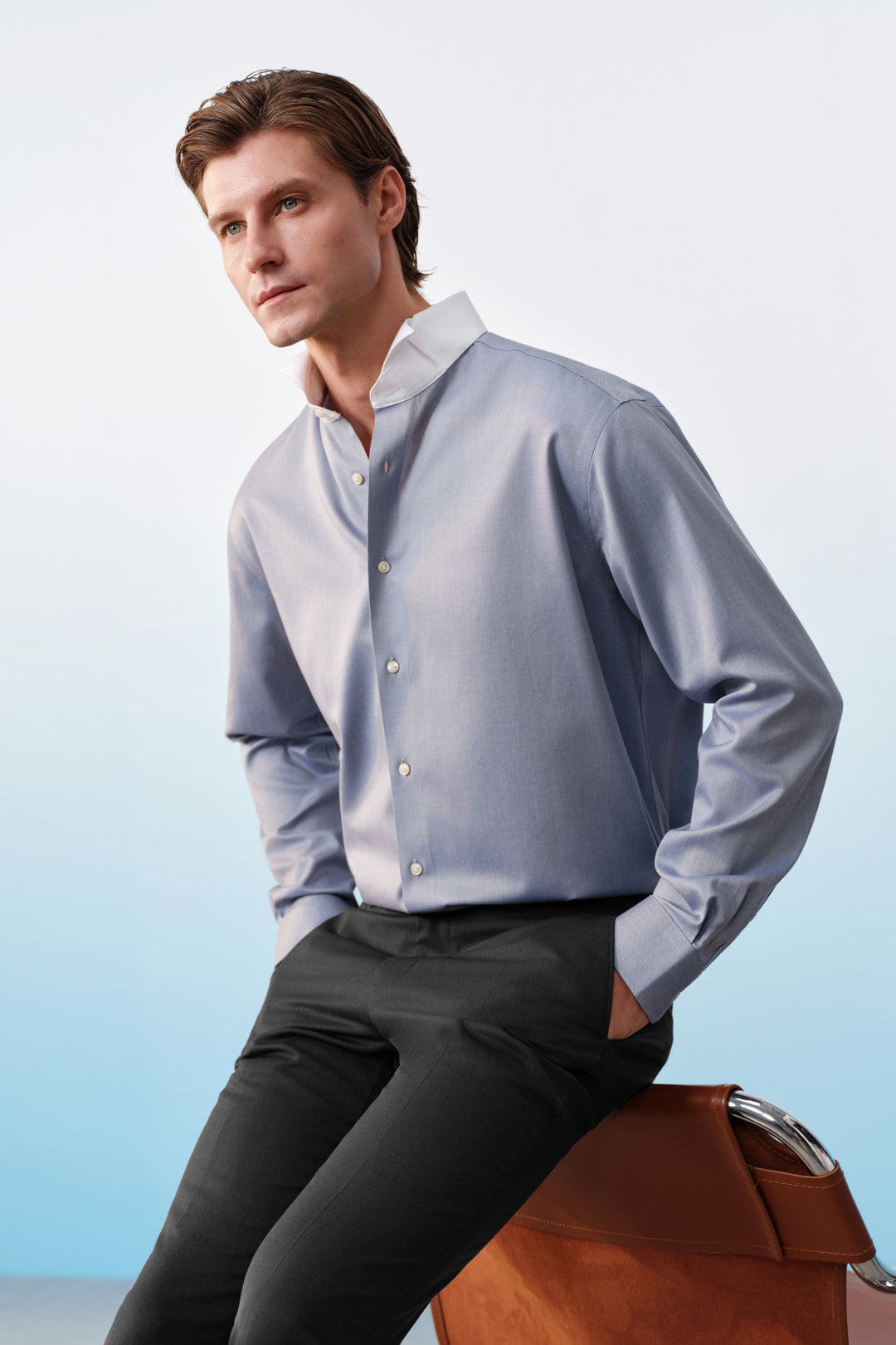 BLAACK MAN-blaack-non-iron-long-sleeve-dress-shirt-61421291-Blue