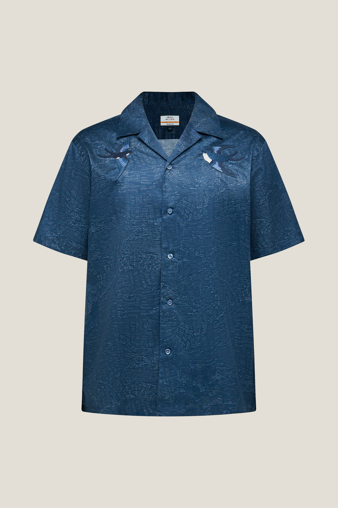 BLAACK LUXURY-luxury-fine-cotton-short-sleeve-casual-shirt-61430584-Blue