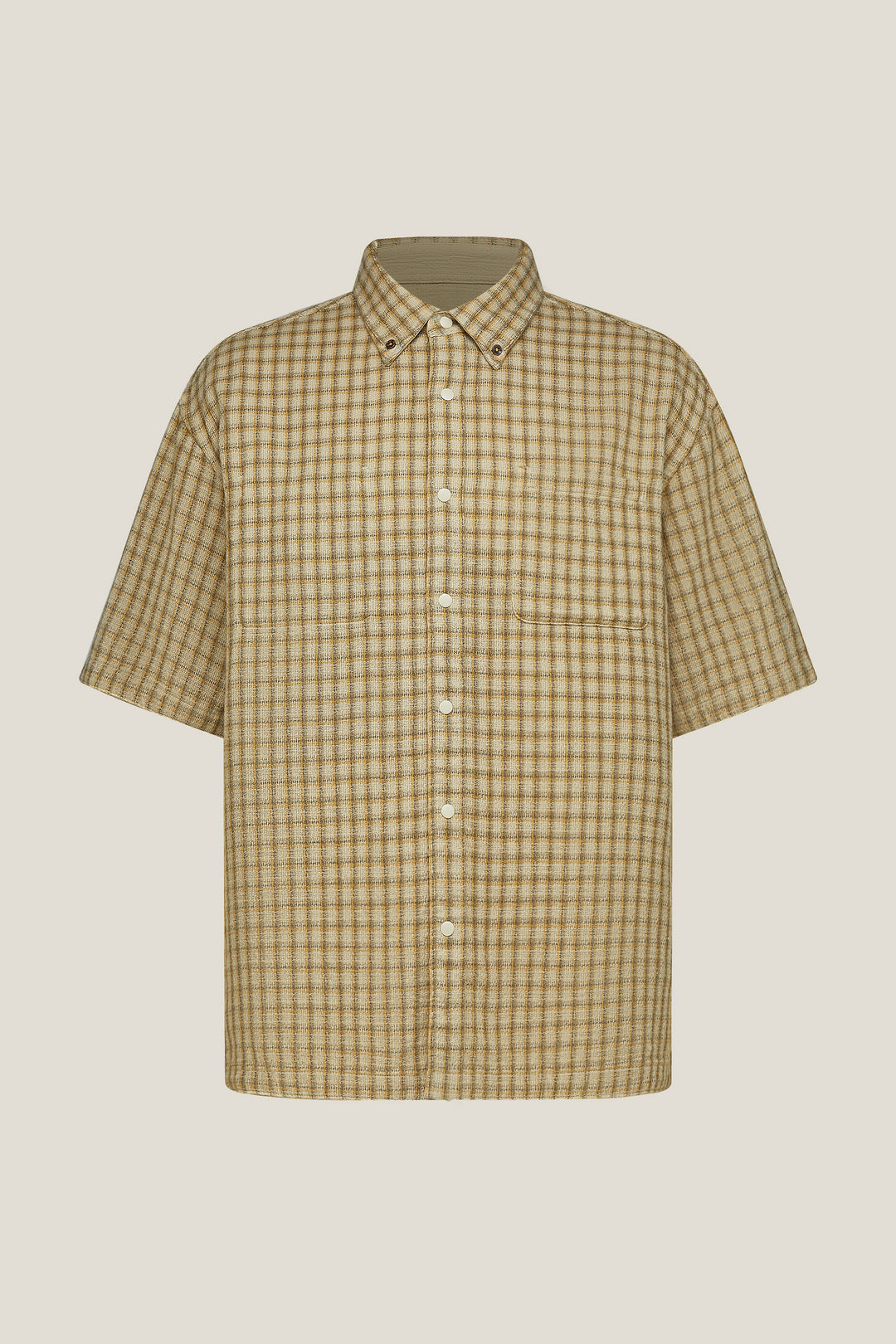BLAACK LUXURY-luxury-100-cotton-japan-fabric-short-sleeve-casual-shirt-61430655-Beige