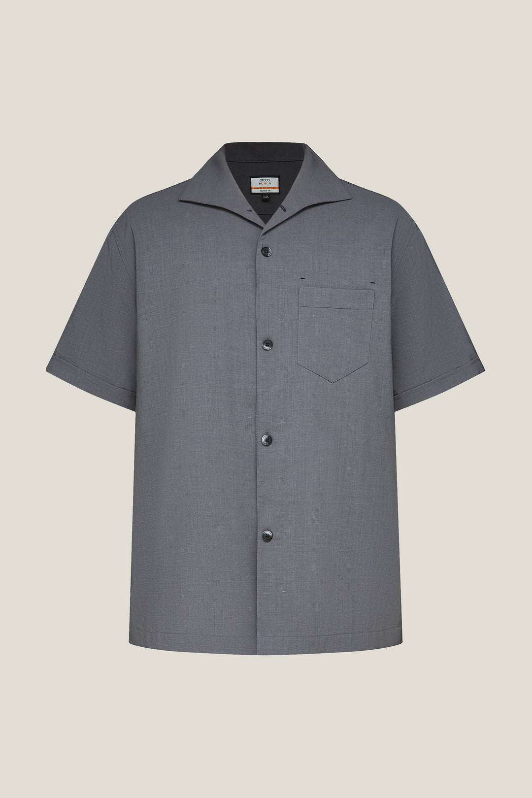 BLAACK LUXURY-luxury-japan-fabric-short-sleeve-casual-shirt-61433634-Grey