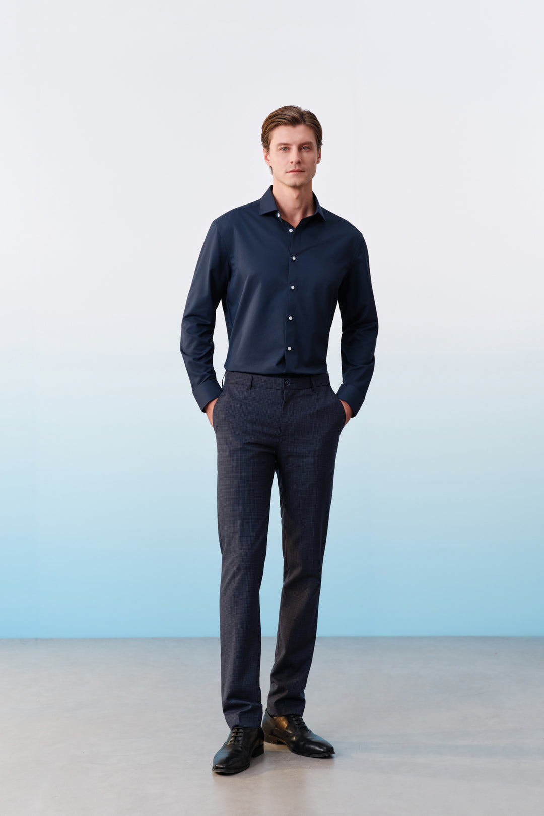 BLAACK MAN-blaack-machine-washable-suit-pants-61455223-Blue